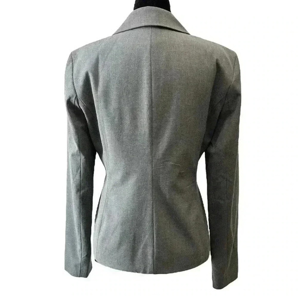 Michael Kors Blazer Fitted Single  Breasted Classic Charcoal Grey Size 4 - Picture 2 of 16